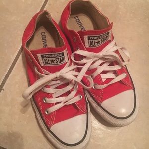 Red converse sneakers